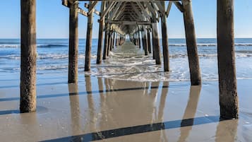 Playa en los alrededores y camastros