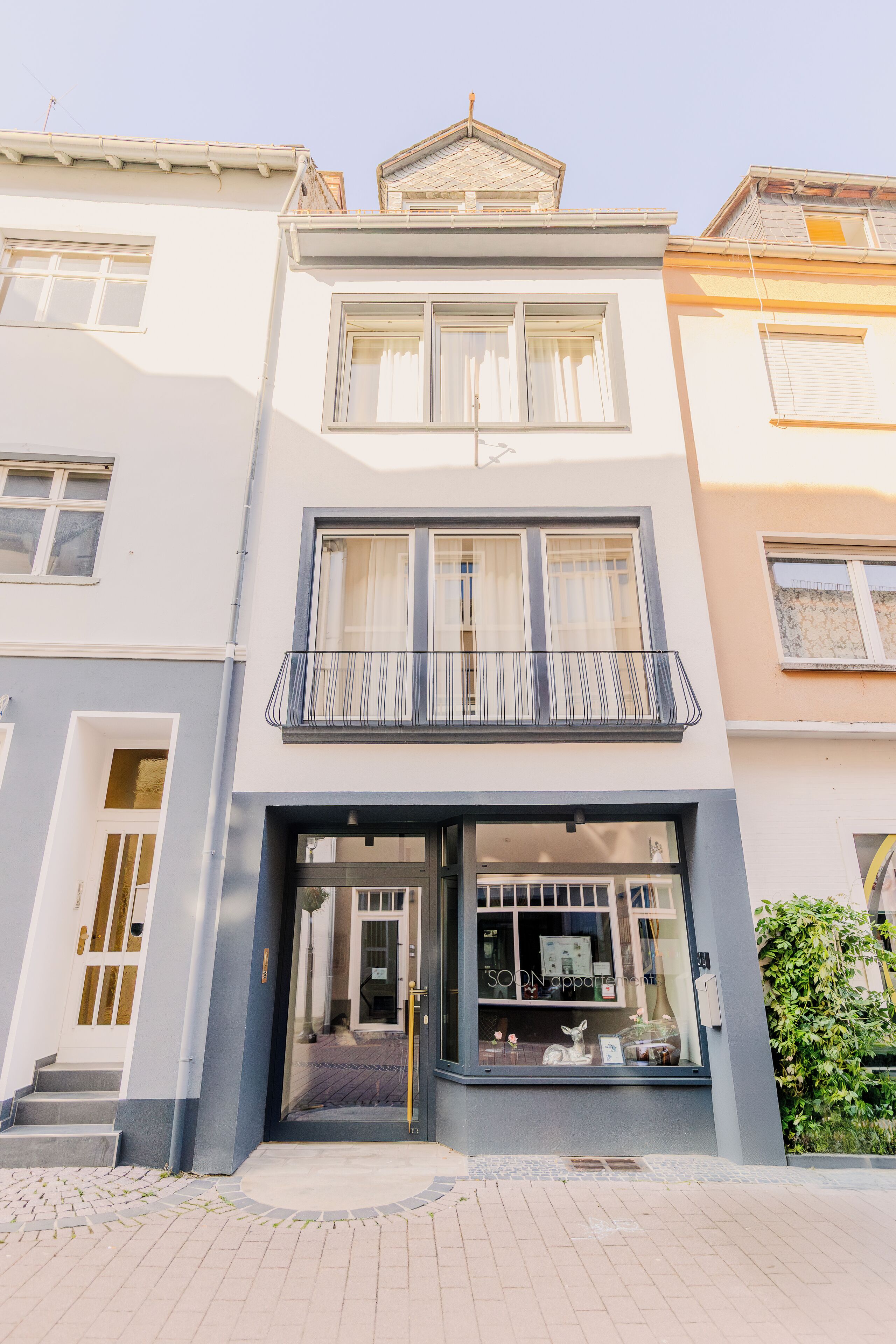 Vista frontal de la propiedad