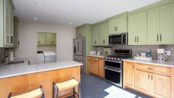 Microwave, oven, stovetop, dishwasher