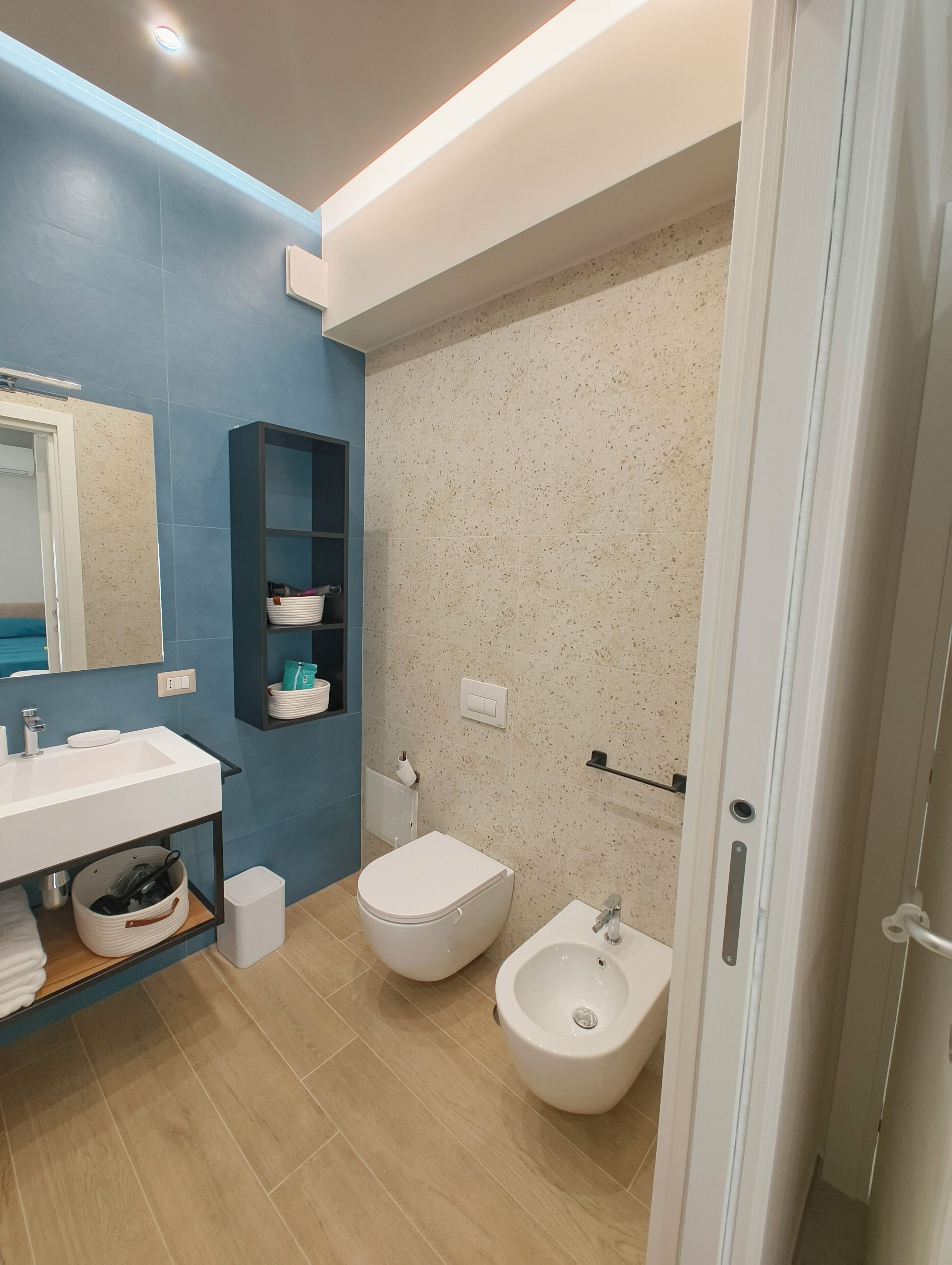 Shower, free toiletries, hair dryer, bathrobes