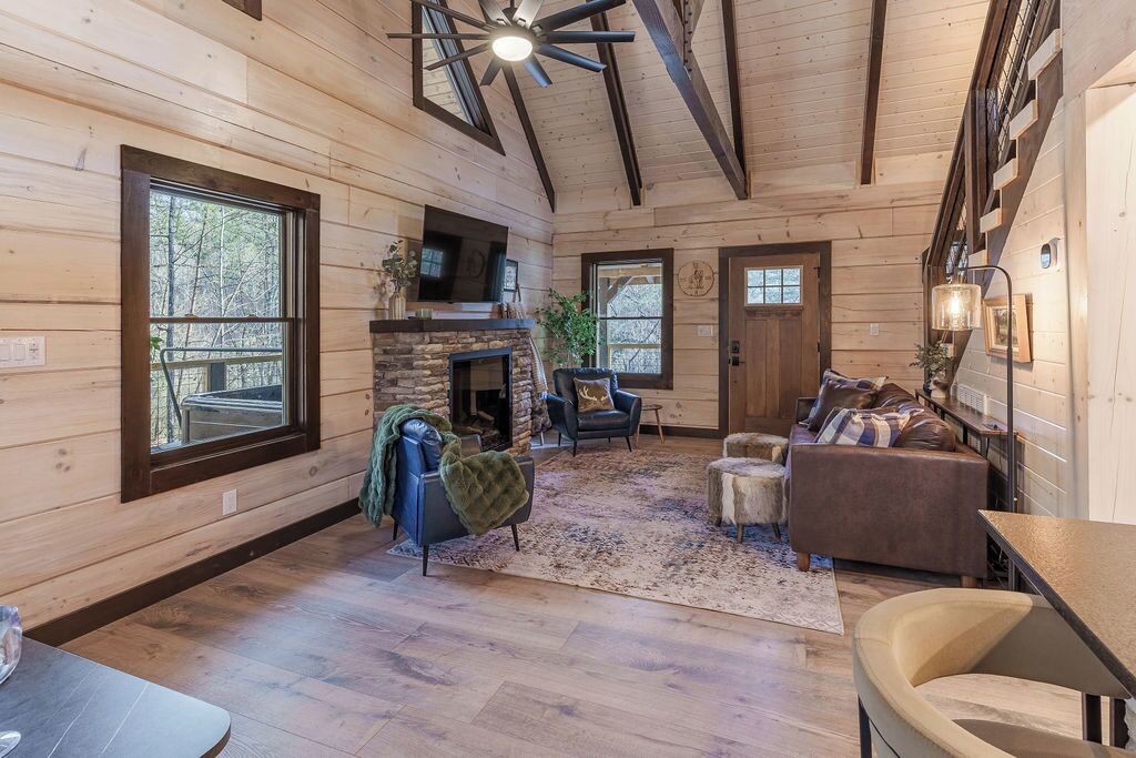 Smart TV, fireplace, video games, foosball