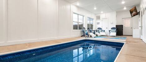 Indoor pool, a heated pool