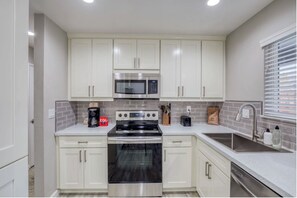 Microwave, oven, stovetop, dishwasher