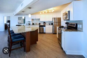 Microwave, oven, stovetop, dishwasher - Ocean front 2 bed/2bath condo Daytona Beach Shores (Daytona Beach)