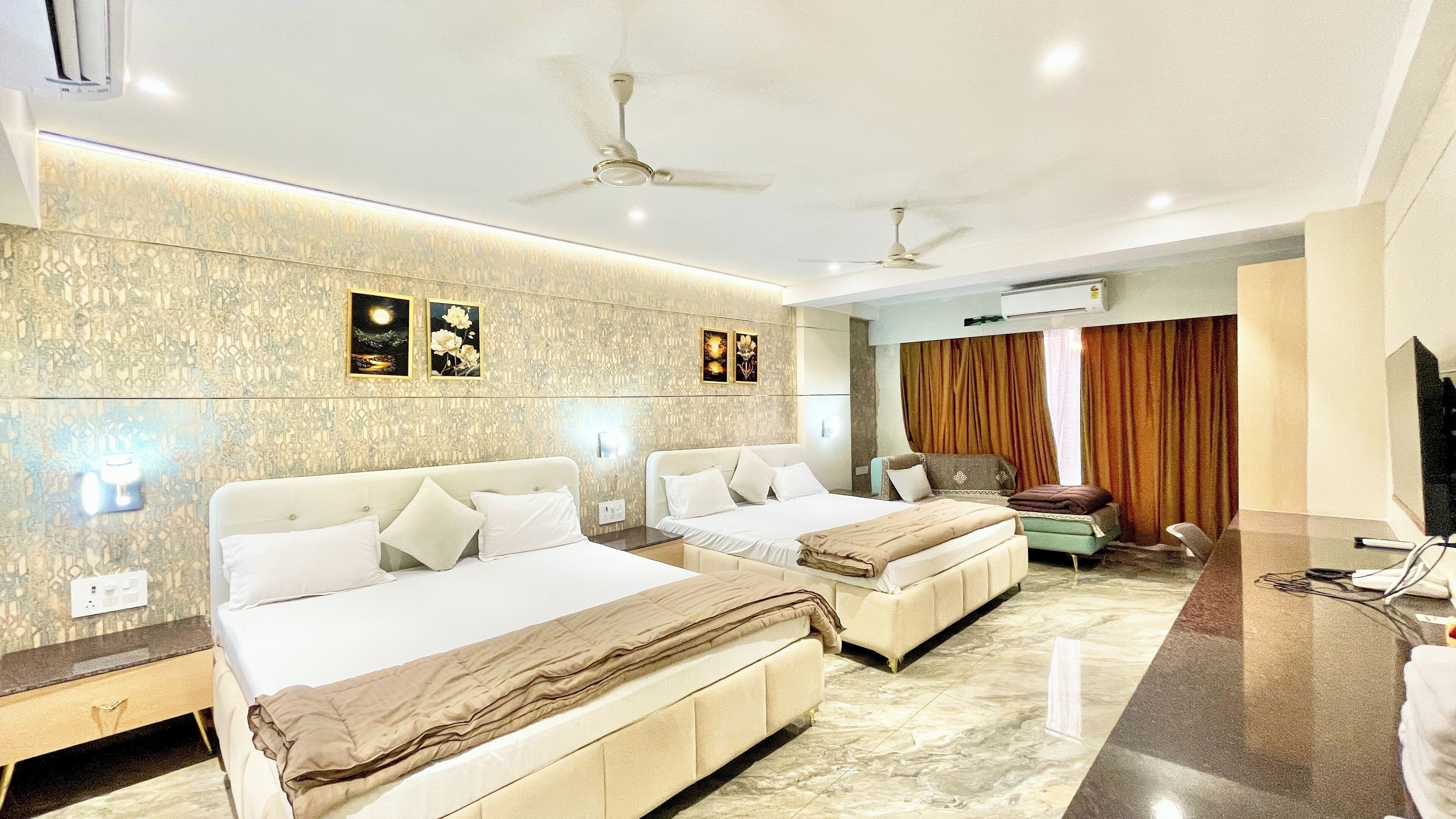 Classic Quadruple Room | Premium bedding, desk, laptop workspace, soundproofing