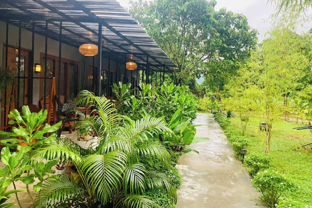 Deluxe-Doppelzimmer, Gartenblick | Terrasse/Patio