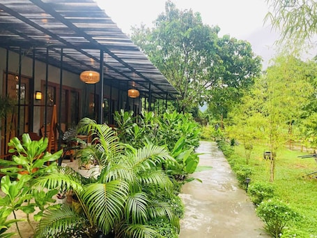 Deluxe Double Room, Garden View | Terrace/patio