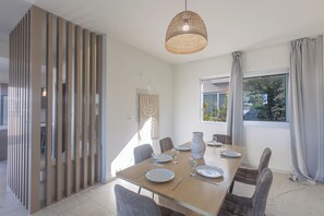Villa, 4 Bedrooms, Private Pool | Dining room - Protaras Mythical Blue Villa MB3 (Paralimni)
