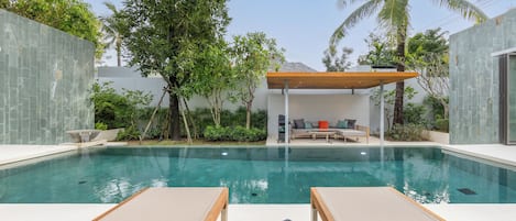 Villa – comfort, 3 soverom, bassengutsikt | Terrasse/patio