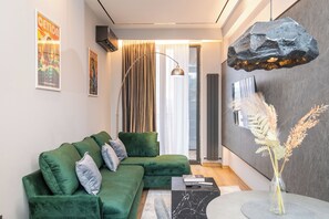 Living area - Cozy and Elegant Loft Style 1 Bedroom Apartment in Tbilisi (T'bilisi)