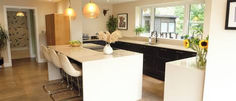 Mikrobølgeovn, ovn, kokeplater og oppvaskmaskin