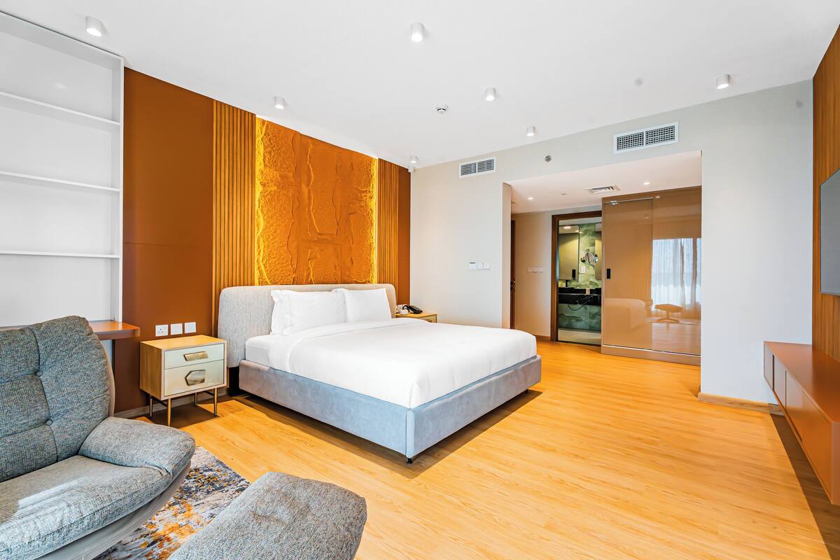 Staywell Skyvilla | Bàn, bàn ủi/dụng cụ ủi quần áo, truy cập Internet không dây miễn phí 