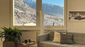 TV connectée, cheminée, livres