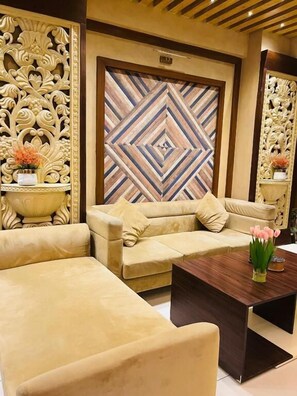 Sittområde i lobbyn