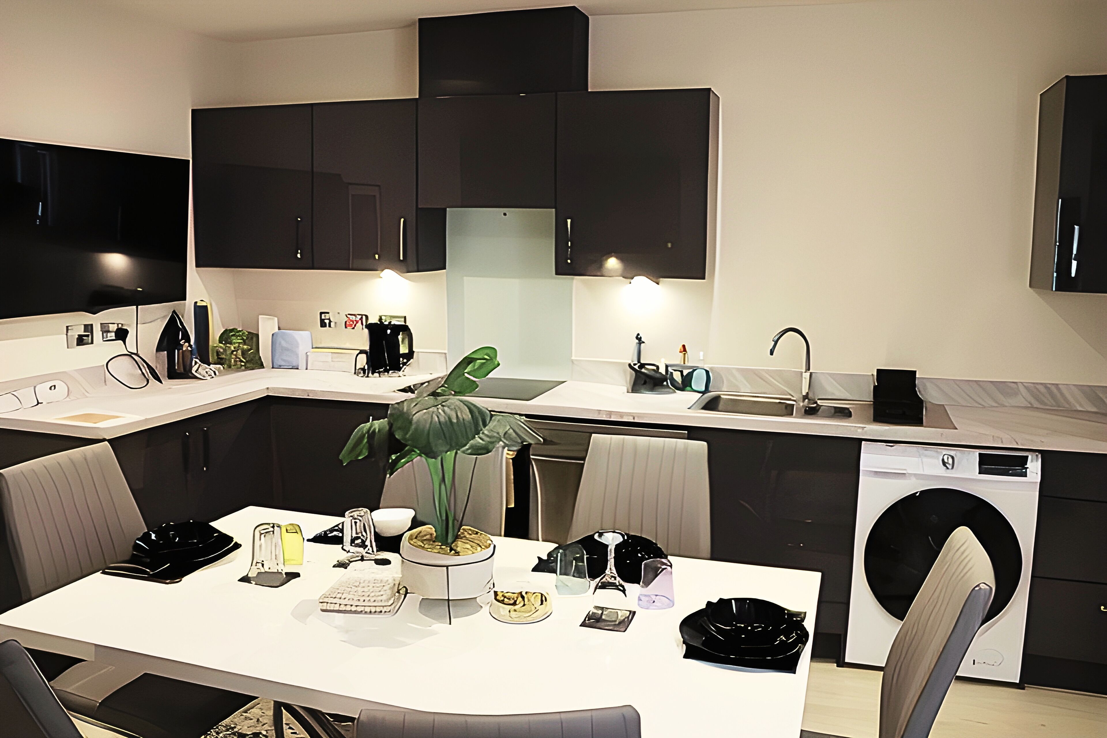 雪櫃、微波爐、焗爐、洗碗機