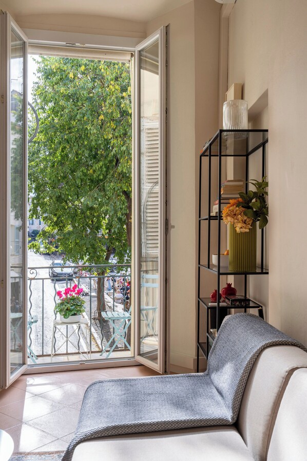 Interior - Old Town Studio · Balcony · AC · Near Beach (Antibes)