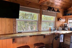 Private kitchen - The Jackrabbit Tiny Cabin at Palo Duro Canyon (Canyon)