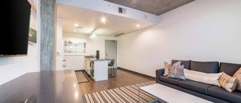 Appartement Panoramique, non-fumeur, balcon | Salle de séjour