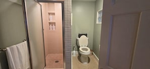 Towels, soap, shampoo, toilet paper