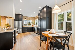 Fridge, microwave, oven, stovetop - Secluded, New, Modern Cottage- White Pine Estate Carriage House (Sister Bay)