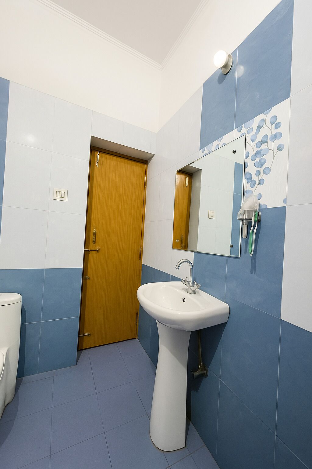 Shower, towels, soap, toilet paper