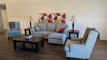 TV connectée, cheminée, livres