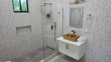 Towels, soap, toilet paper
