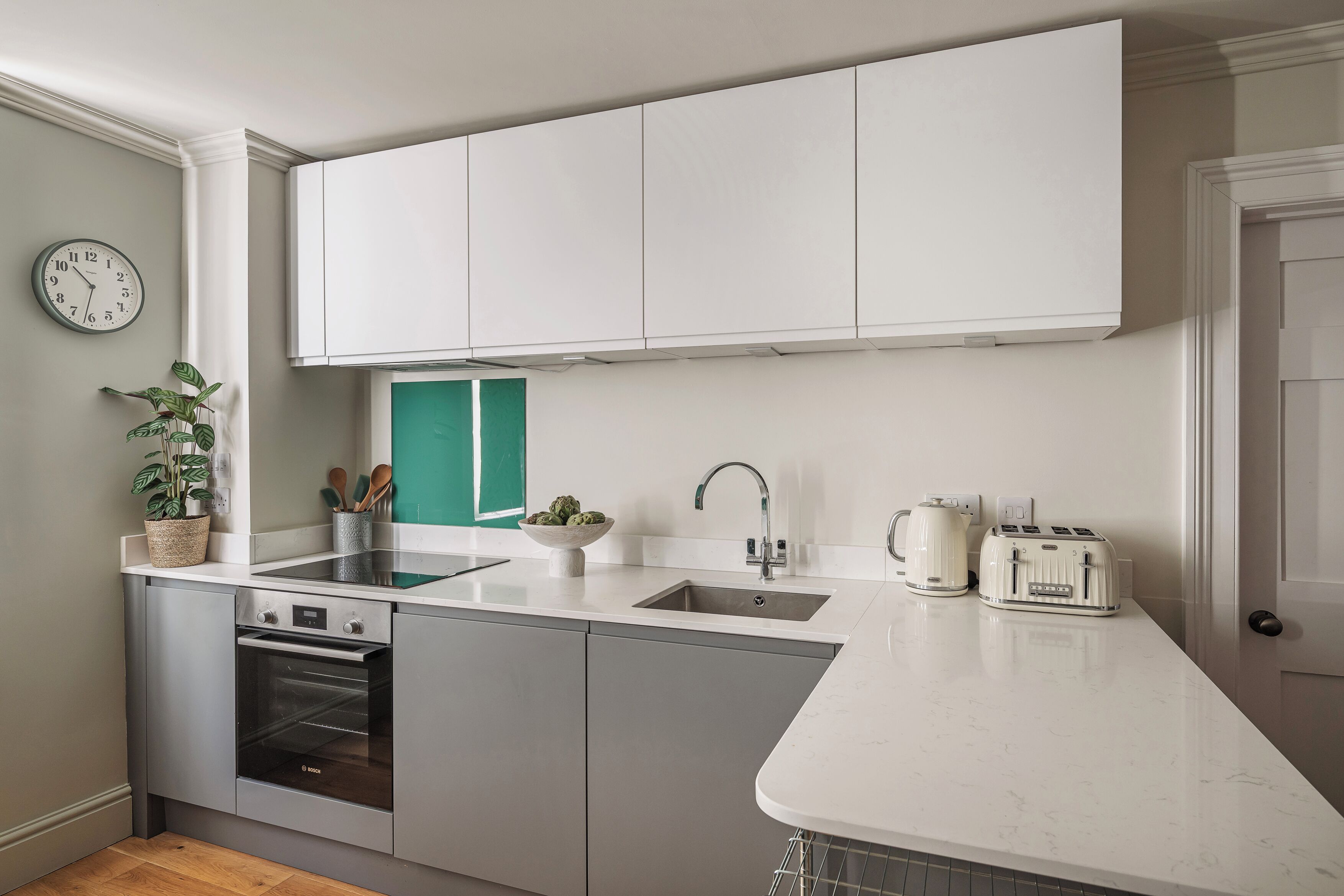 Fridge, oven, stovetop, dishwasher