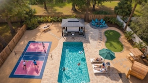 Pool - New! Lux All-Inclusive Home: 85F Pool x Movie, Pickleball, Sauna, 4 Min Beach (Seminole)