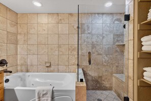 Shower, hair dryer, towels - 2BR at Silverado • Pool, Hot Tub, Walk to Ski (Park City)