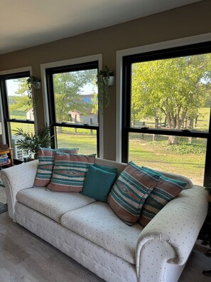 Living area - Serene Riverfront Retreat: Spacious Country Home Near Adventure Awaits You! (Pineville)