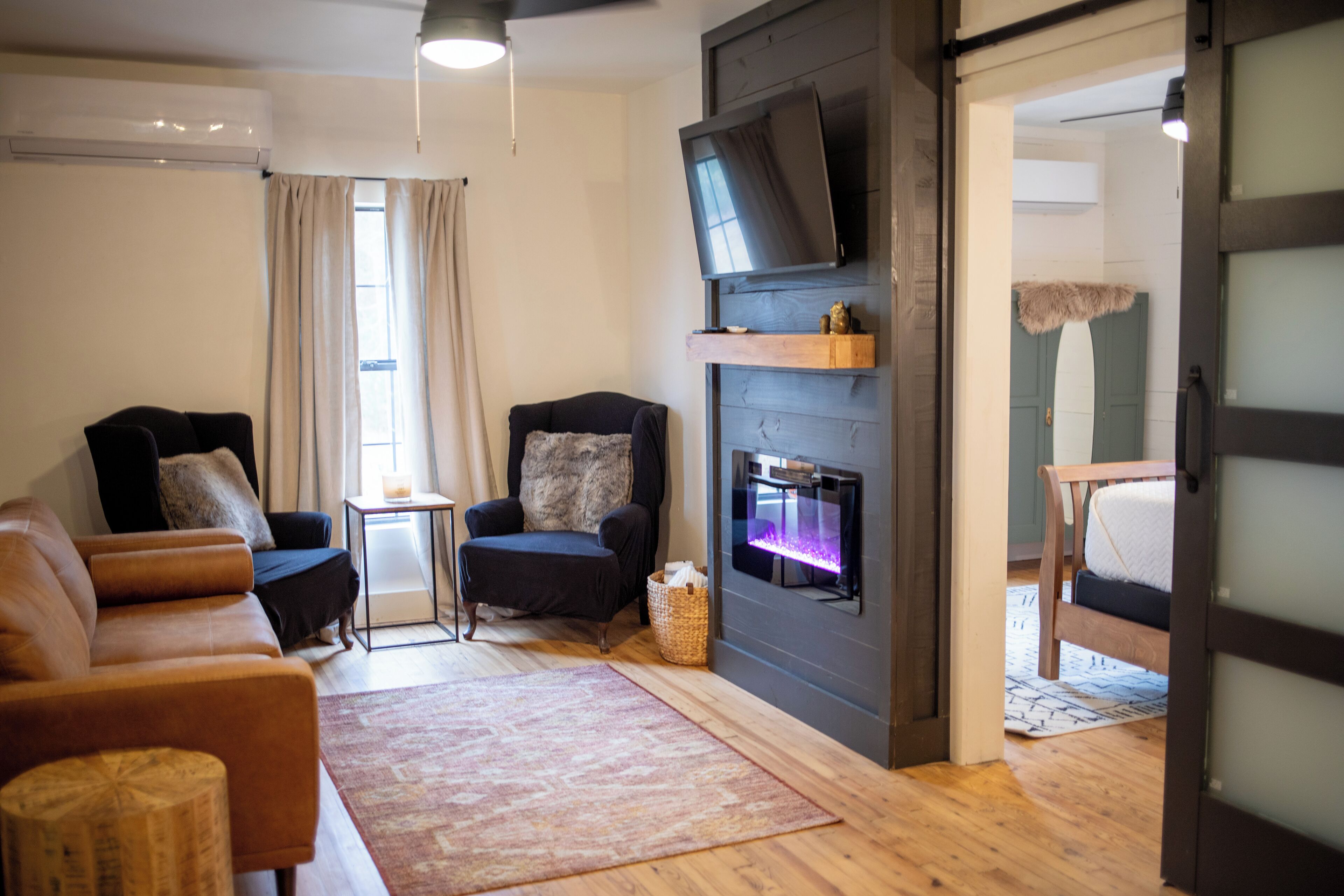 TV connectée, cheminée