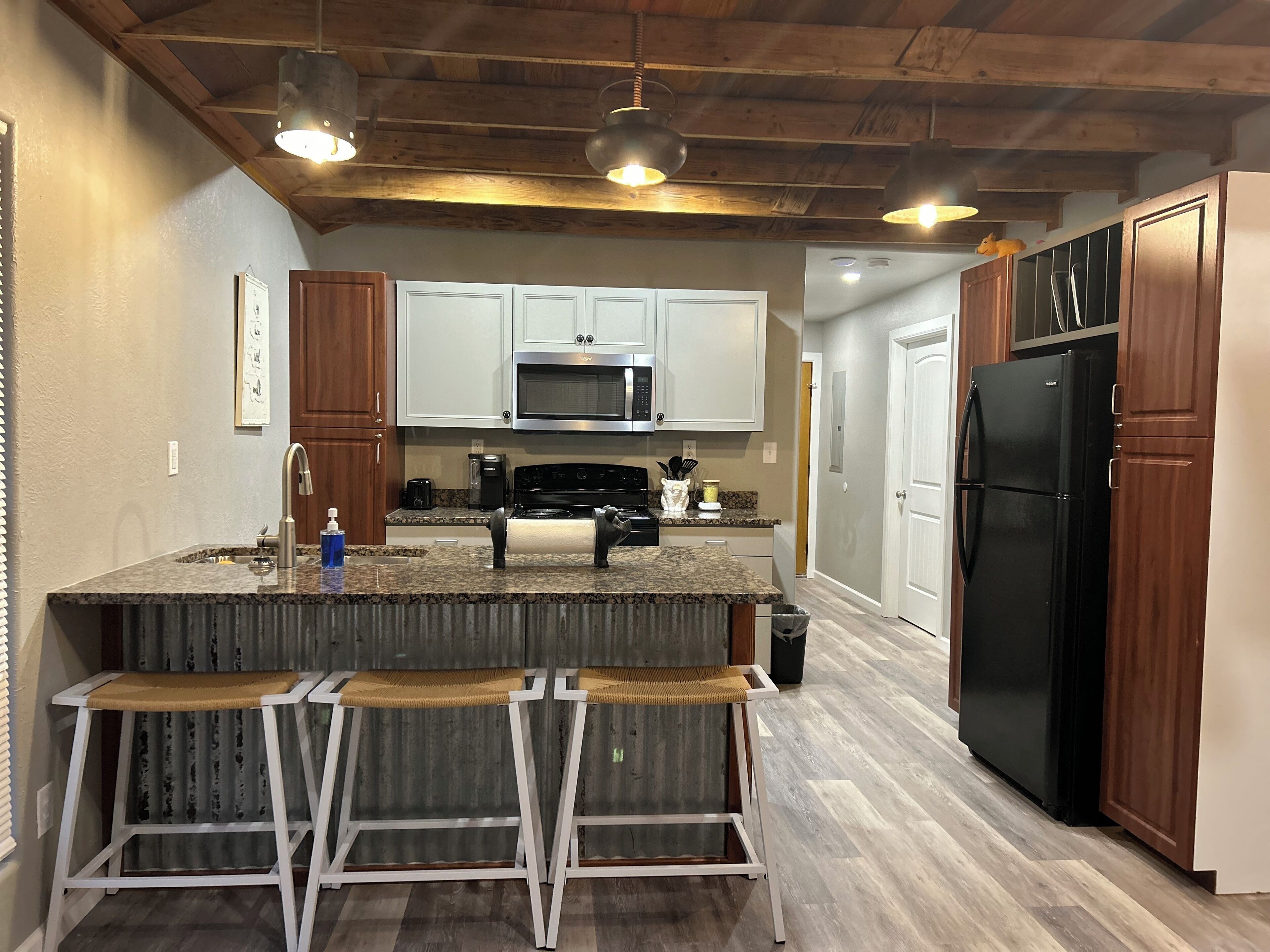 Microwave, oven, stovetop, dishwasher