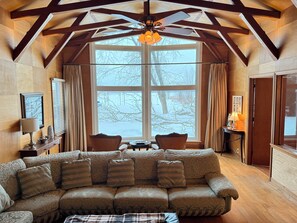 Living area - Private Lakehouse Getaway | Hot Tub on the Water (Waubaushene)