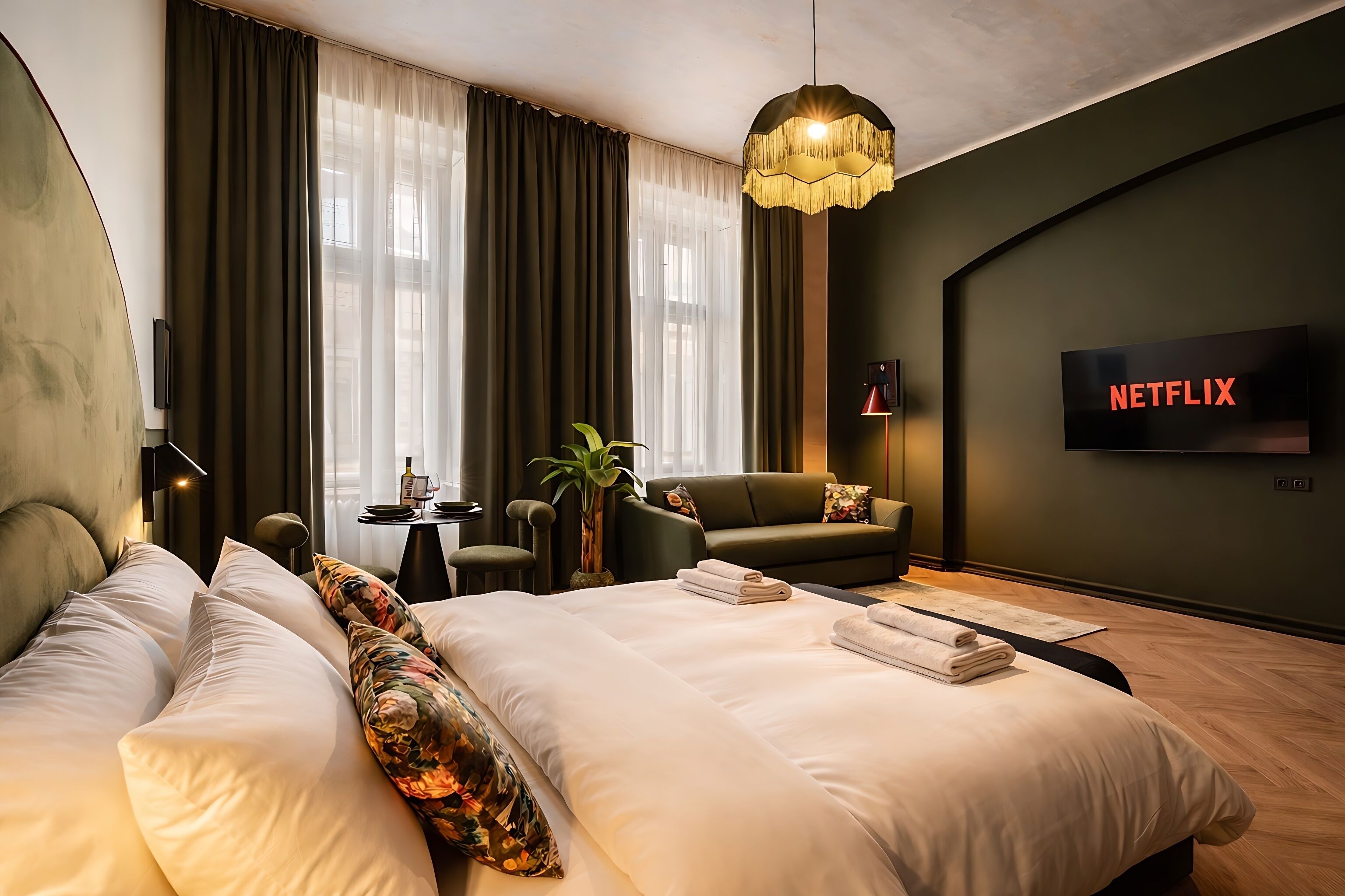 Superior-Apartment, Stadtblick | Hochwertige Bettwaren, individuell dekoriert, individuell eingerichtet