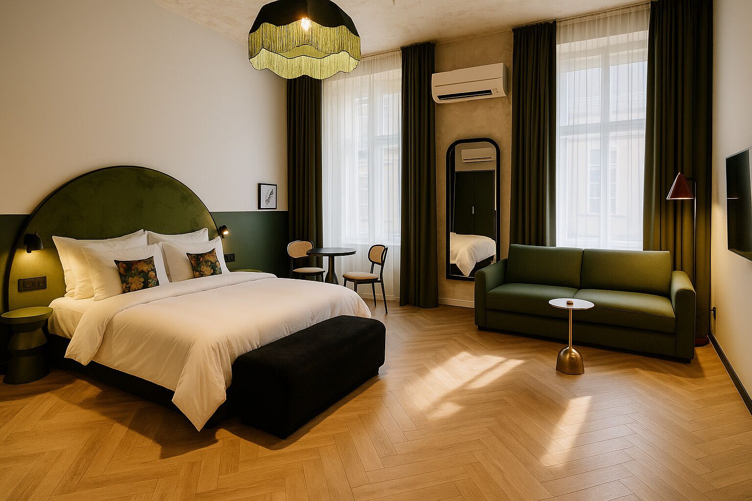 Superior-huoneisto, kaupunkinäköala | Oleskelualue