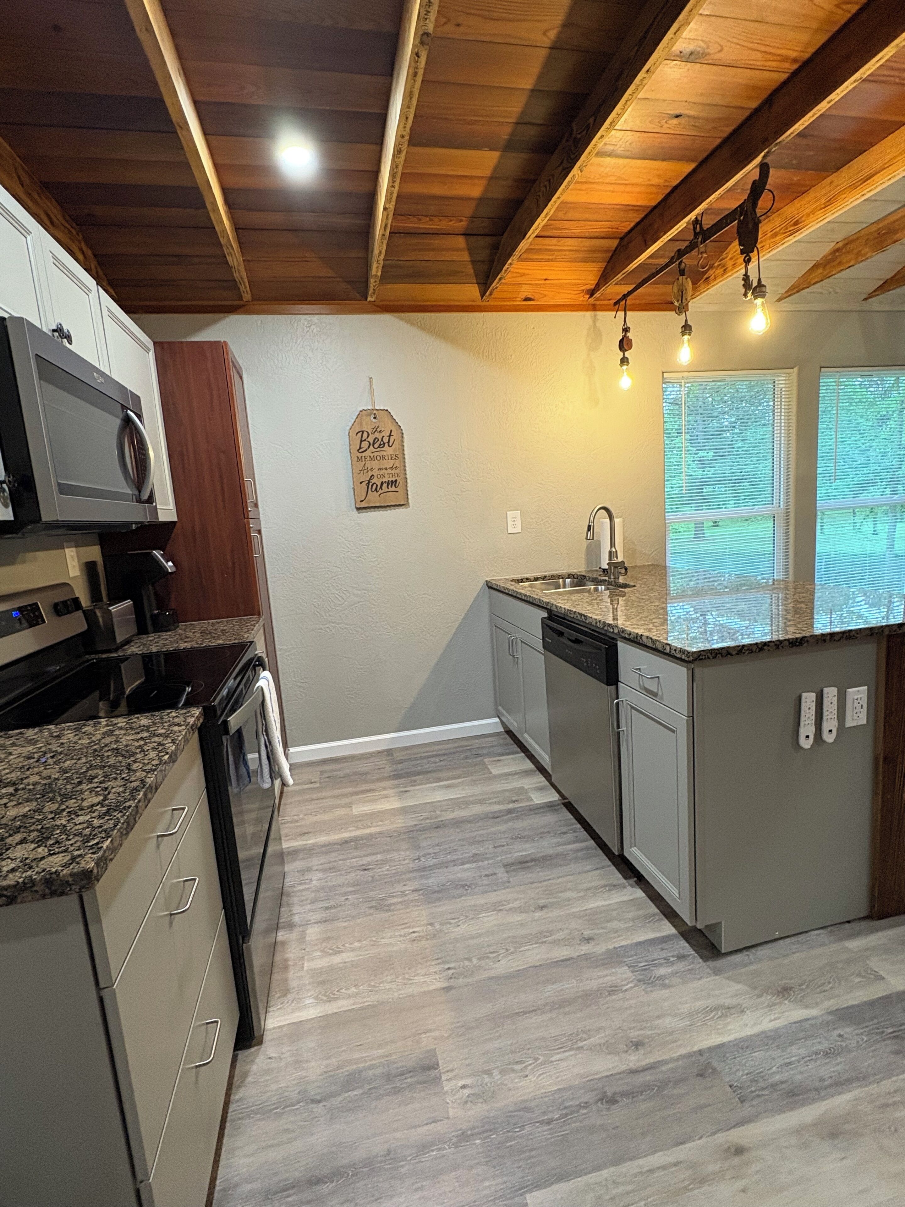 Microwave, oven, stovetop, dishwasher