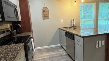 Microwave, oven, stovetop, dishwasher