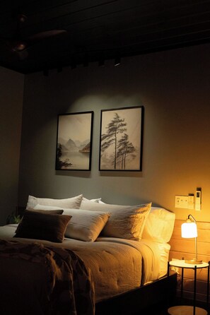 1 habitación, tabla de planchar con plancha, wifi gratis y ropa de cama