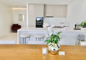 Signature Villa, Private Pool, Garden View | Private kitchen | Full-sized fridge, microwave, oven, stovetop - The Coco Villa by Escape Villas  (Thep Krasattri)