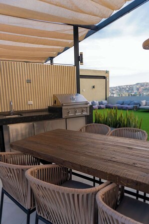 Outdoor dining - Cosmopolitan TJ - Costco and San Ysidro Border USA (Tijuana)