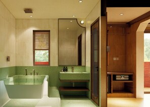 Doppia Premier, balcone | Bagno | Vasca, asciugacapelli, pantofole, asciugamani