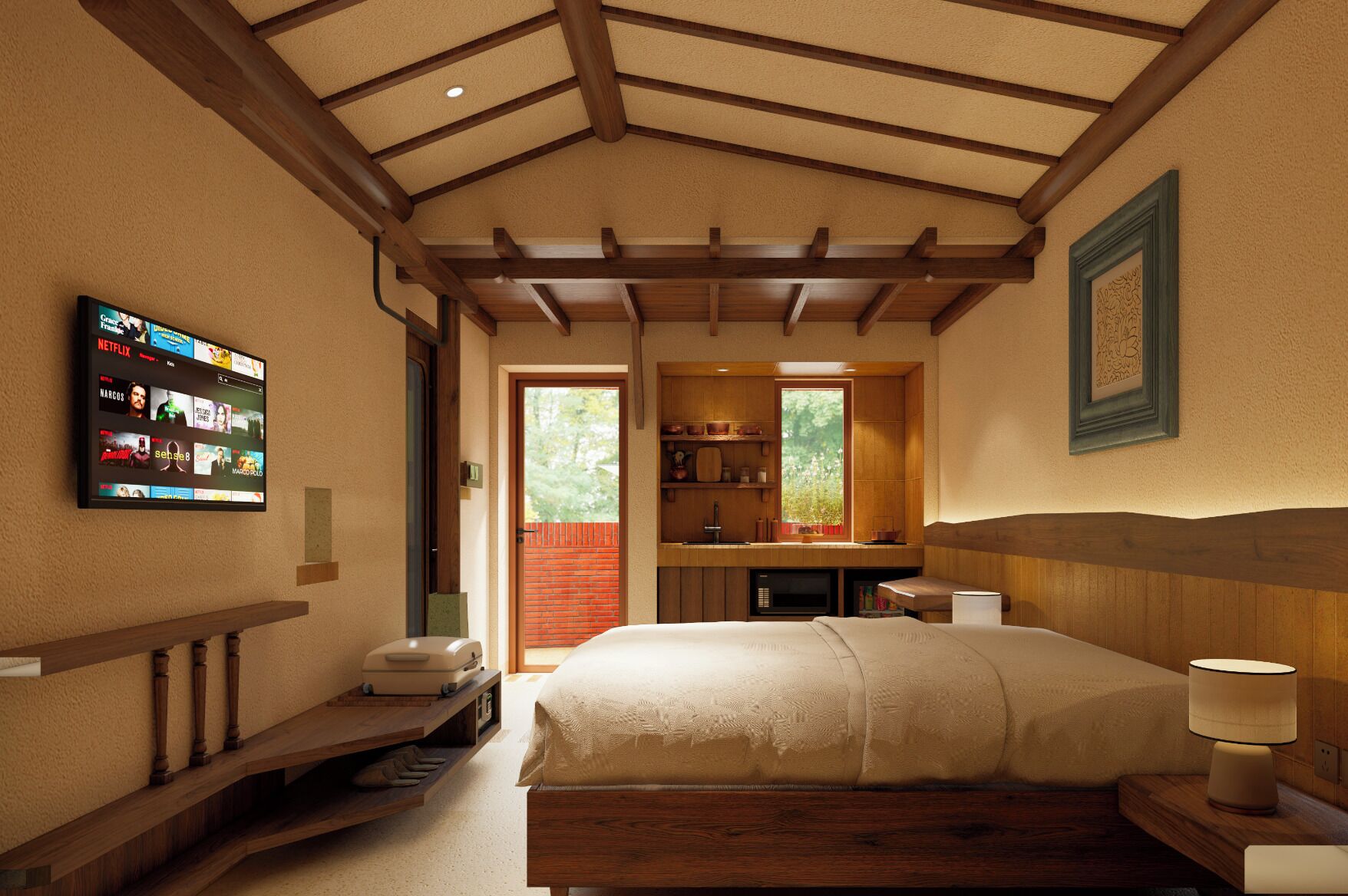 Monolocale, balcone | Una cassaforte in camera, una scrivania, postazione laptop