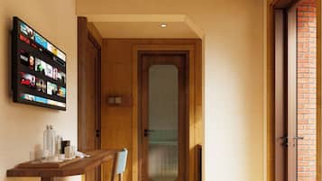 Premier Double Room, Balcony | In-room safe, desk, laptop workspace, blackout curtains