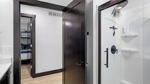 Shower, hair dryer, towels, soap - The Wissota Sanctuary: A Modern Cabin on the Water (Chippewa Falls)