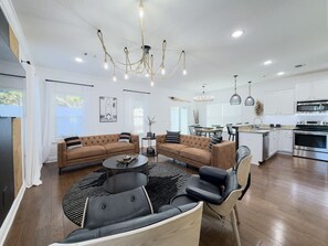 Living area - June Deal Near 30A | Hot Tub, Games + Beach, Bikes (Inlet Beach)