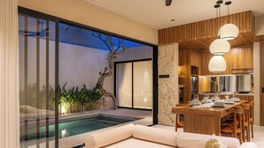 Villa Design, 3 chambres, piscine privée | Coin séjour