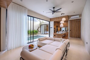 Design Villa, 3 Bedrooms, Private Pool | Living area - Anavia Private 3BR Villa Canggu (Canggu)
