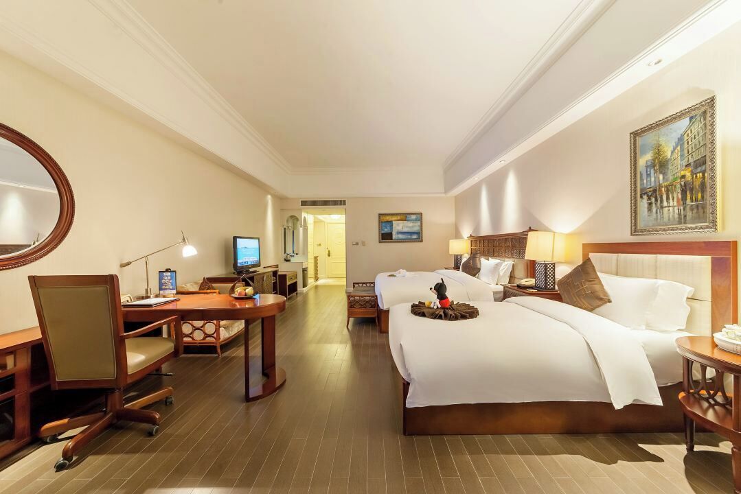 Kamar Keluarga, pemandangan kebun | Meja kerja, ruang kerja ramah laptop, dan Wi-Fi gratis