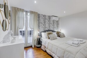 2 makuuhuonetta, silitysrauta/-lauta, vauvan matkasänky, ilmainen Wi-Fi